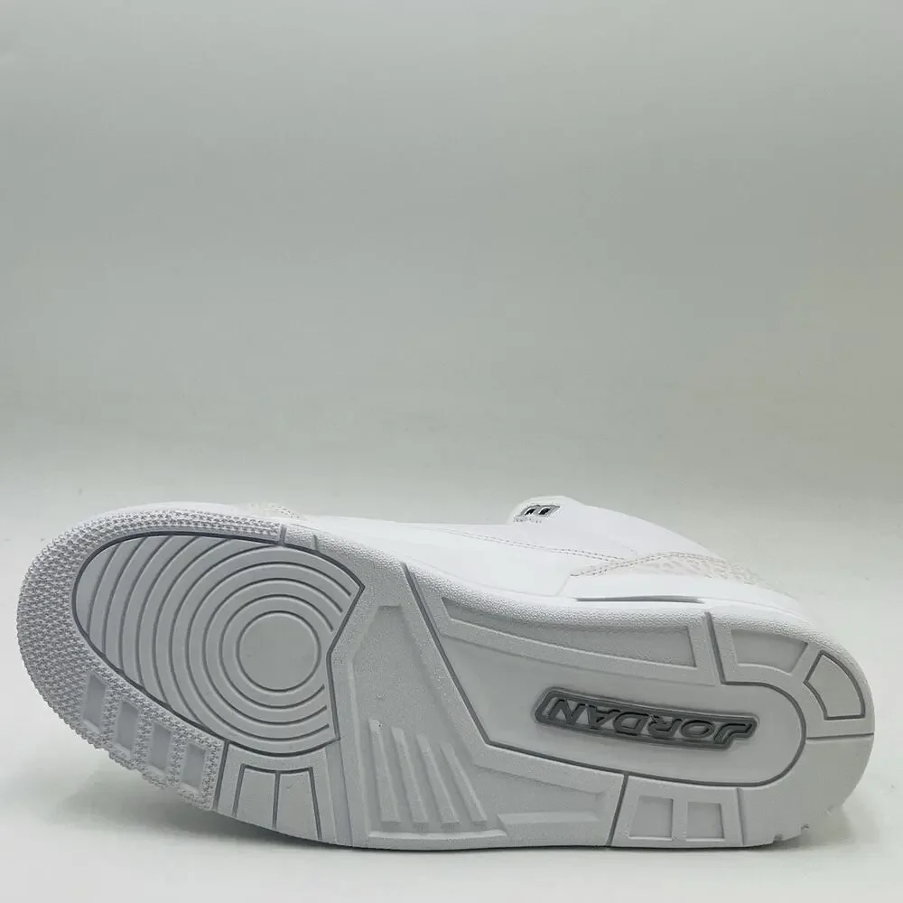 Nike Air Jordan 3 Retro White Silver Sneakers CT8532 111 Men Size 11 NEW